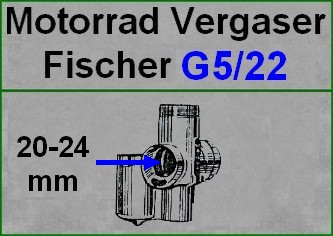Fischer Vergaser mit 20-24mm Durchlass