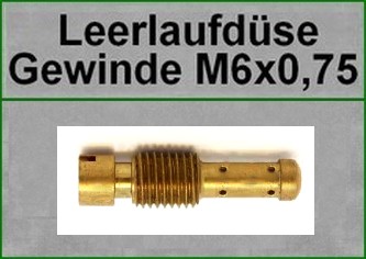 Leerlaufdüse, Gewinde M6x0,75---44-350---für Vergaser Typ 53