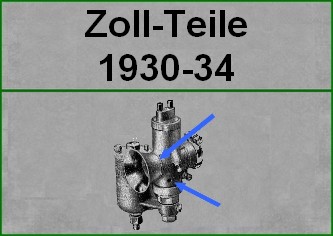 Teile mit zölligem Gewinde (bis ca 1934)- eher selten vorkommend!