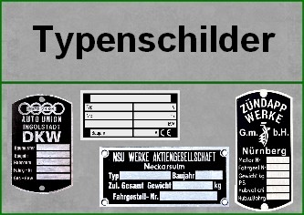 Typenschilder