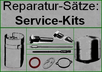 Bing Service-Kits mit Düsen, Nadeln, Schwimmer, Gasschieber, Dichtungen