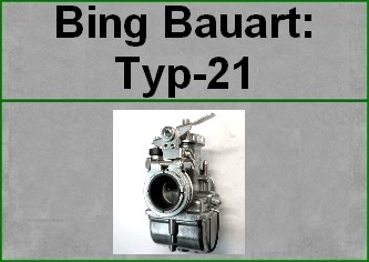 Bing-Vergaser-Bauart: TP-21...für Kleinkrafträder (Vergaser Typ 21)