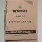 Preview: Hercules - Ersatzteile-Liste Modell 322, Kopie