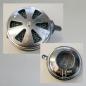 Preview: KNECHT Blech-Luftfilter, mit Klappe, Steckanschluss 40mm/ Aussendurchmesser 92mm, 50er Jahre Ausführung!---Umbau: Zerlegbar!---vernickelt---