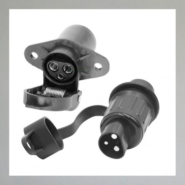 Steckverbingung, Stecker und Dose (Buchse) für KFZ, Beiwagen, Anhänger usw.---3 Polig---