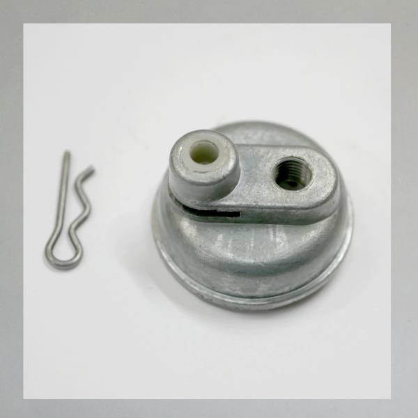 (20-954) Deckelplatte (Zugdeckel) für 20er Bing Vergaser für Kreidler, Puch usw.---Repro---