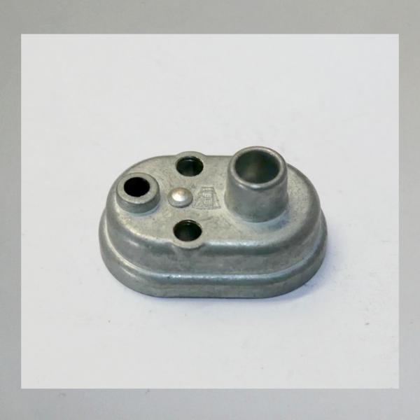 (20-973) Deckelplatte (Zugdeckel) für Mofa, Moped mit Bing Vergaser mit Luftschieber (Choke)---kleinste Ausführung (Spezialtyp: ohne Gewinde)