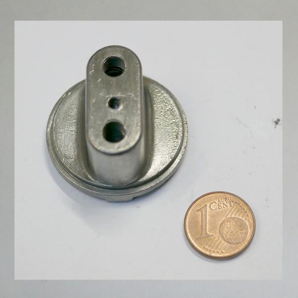 Deckelplatte (Zugdeckel: 2 Zug) gross, Zink---cable top, big, zinc, 2 cables