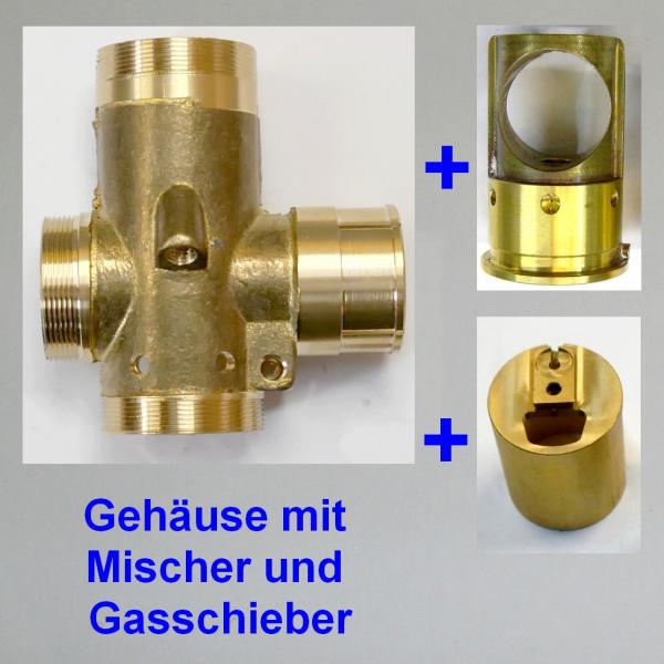 Neues Gehäuse mit Mischblock und Gasschieber Amal 6/011 (Messing)---Durchlass: 25,4mm (1 Zoll)---