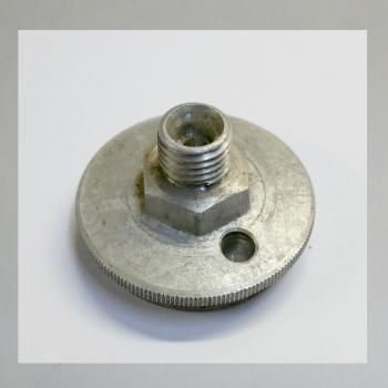 Schwimmerkammerdeckel---ohne Schriftzug---metrisches Gewinde---für Amal Kleinvergaser (G4)---Gebr. Originalteil ohne Schriftzug---