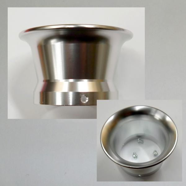 Sporttrichter/ Ansaugtrichter 50er Steckanschluss mit Klemmung---gedrehte Ausführung---