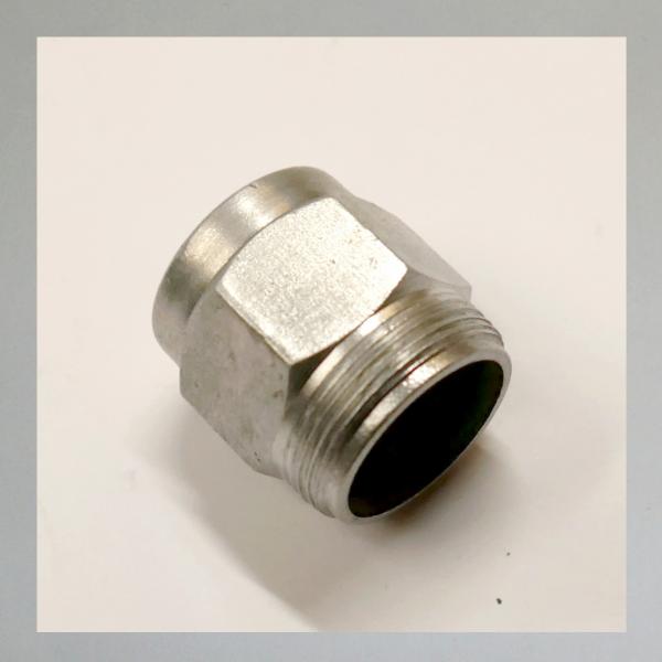 Becher für Benzinhahn AW---frühe Ausführung: Kleiner Becher mit Sechskant und Gewinde M22x0,75.