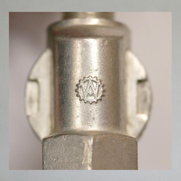 Preview: AW-Frankfurte Modell---Spezialhahn Benzinhahn für Zündapp S-Modelle (200S, 201S, 175S, 250S, 251S)---63mm Bedienlänge---