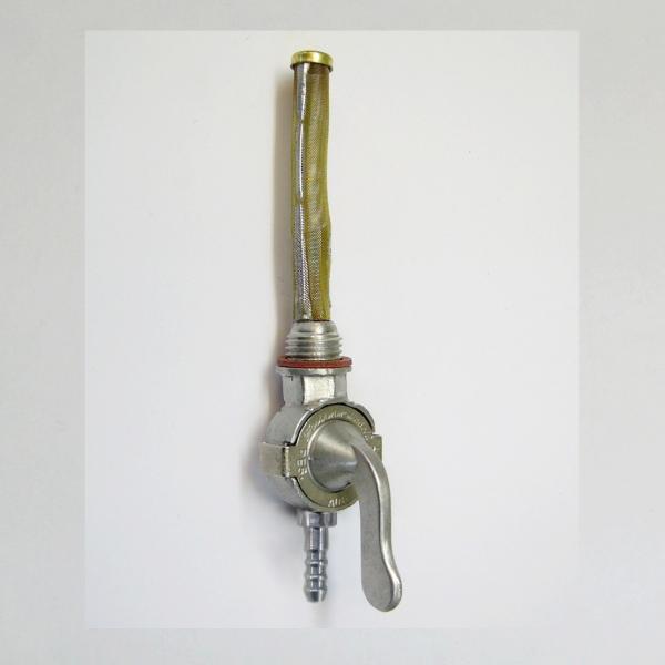 Benzinhahn AW-Frankfurter Modell. Tankseitig M14x1,5---mit Reserve, mit Schlauchabgang---