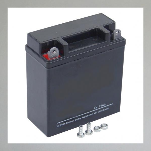 Akku, Batterie, Gel-Blei-Akku, flache Bauart, 6 Volt, 11AH