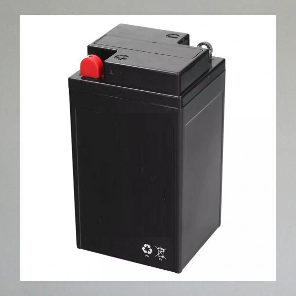 Akku/ Batterie, 6Volt, 10AH, schwarzes Kunststoffgehäuse, Blei-Gel-Akku---ohne Deckel---