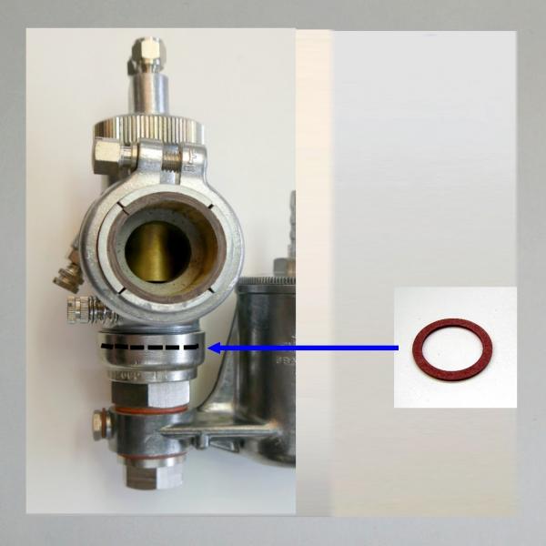 MKÜWD---Mischkammer Überwurf Dichtung Amal für Vergaser Typen 4/... 74/... 274/... 5/... 75/... 275/...---Ausführung "weiches Material"---