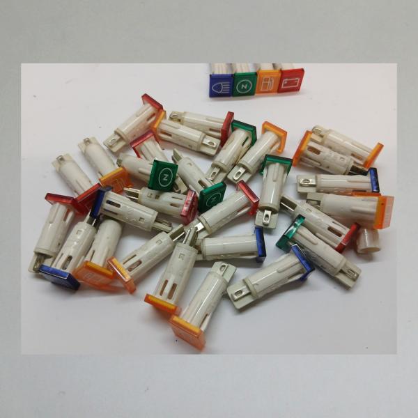 Sammlung/Konvolut Kontrollleuchten für PKW, LKW usw. Tank, Fernlicht, Motor/Batterie, Leerlauf/Neutral