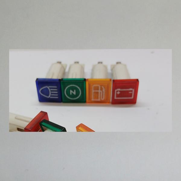 Preview: Sammlung/Konvolut Kontrollleuchten für PKW, LKW usw. Tank, Fernlicht, Motor/Batterie, Leerlauf/Neutral