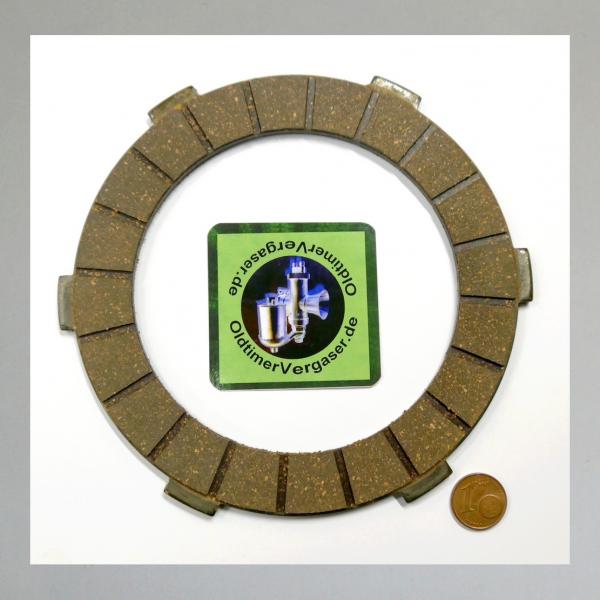 Kupplungsscheibe für Ardie B250, B251, B252, Reibbelag auf Stahl---Repro neu---