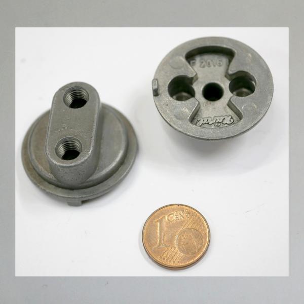 Deckelplatte (Zugdeckel) für Bing A und AJ-Vergaser mit 18, 20, 22mm Durchlass und 2 Zügen---Ori. Gebrauchtteil---