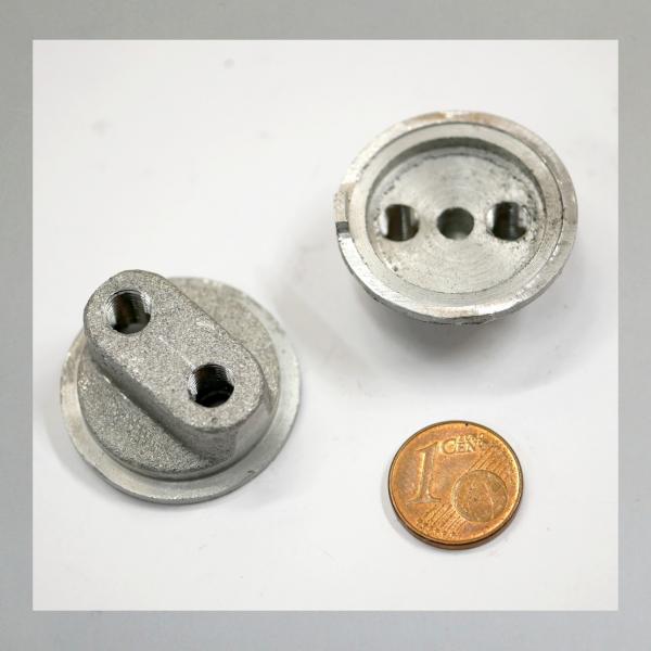 Preview: Deckelplatte (Zugdeckel) für Bing A und AJ-Vergaser mit 18, 20, 22mm Durchlass und 2 Zügen