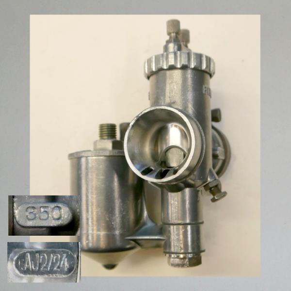 Bing Vergaser DKW NZ 350 Zivil und frühe WH Modelle (Bing AJ 2/24) mit original Stempelung "350"