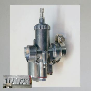Leergehäuse mit passendem Gasschieber: Bing Vergaser DKW RT 125/2, Typ 1/20/20 (=ältere Version)