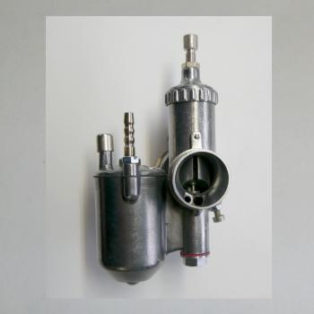 Leergehäuse mit passendem Gasschieber: Bing Vergaser DKW RT 125/2, Typ 1/20/20 (=ältere Version)