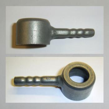 (34-080) Schlauchanschluss/ Schwenkanschluss für Bing Motorradvergaser, Zulauf von unten (6mm, gerade)