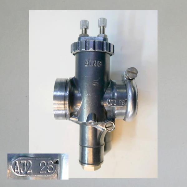 Bing Vergaser Triumph TWN BD 250, BD 250 W, AJ 2/26 erste Ausführung für Serie1 (BD250, BD250W)