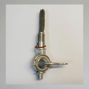 Benzinhahn AW-Frankfurter Modell. Tankseitig G1/4 Zoll---mit Reserve, mit Gewindeabgang G1/8 Zoll---langes Gewinde!