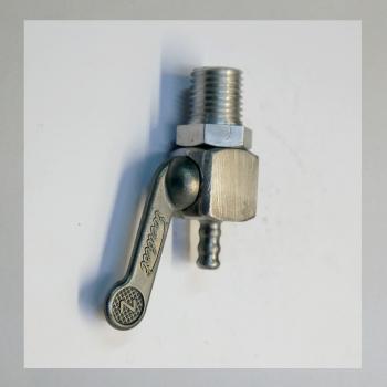 Everbest ("Würfelhahn") Benzinhahn ohne Reserve und 2 Gewinden: Tankseitig M14x1,5---Ablaufseitig Schlauchtülle 6mm