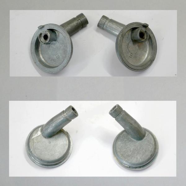 (20-350+352) Deckelplatten-Satz (Zugdeckel) für BMW R50, R60, R51/2, R51/3, R67, R68, R69, R50S, R69S mit Bing Vergaser neuere, grosse Ausführung (Repro) - Kopie