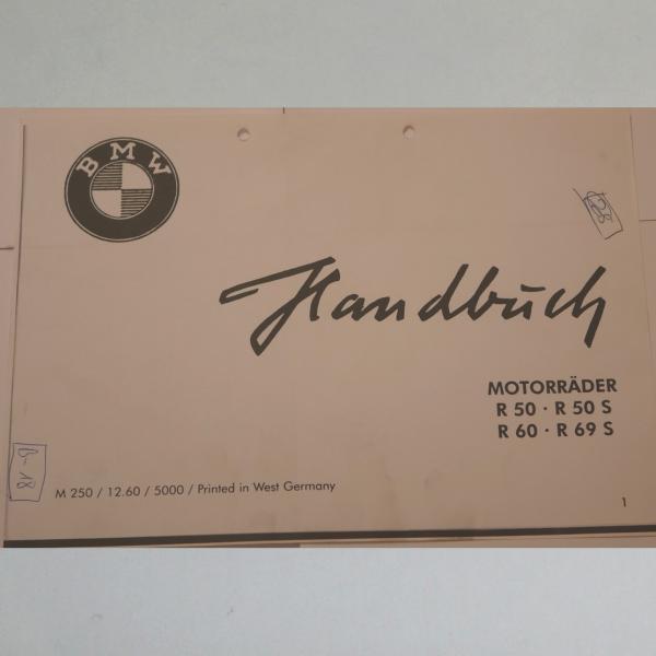 BMW - Handbuch R 50, R 50 S, R 60, R 69 S, Kopie