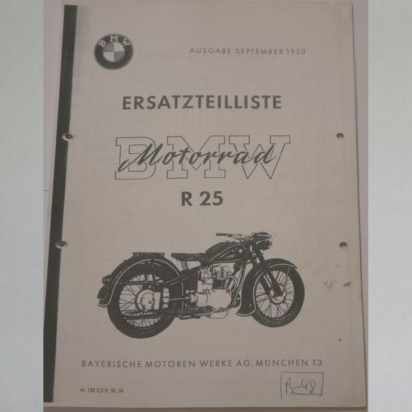 BMW - Ersatzteilliste R 25 1955, Kopie