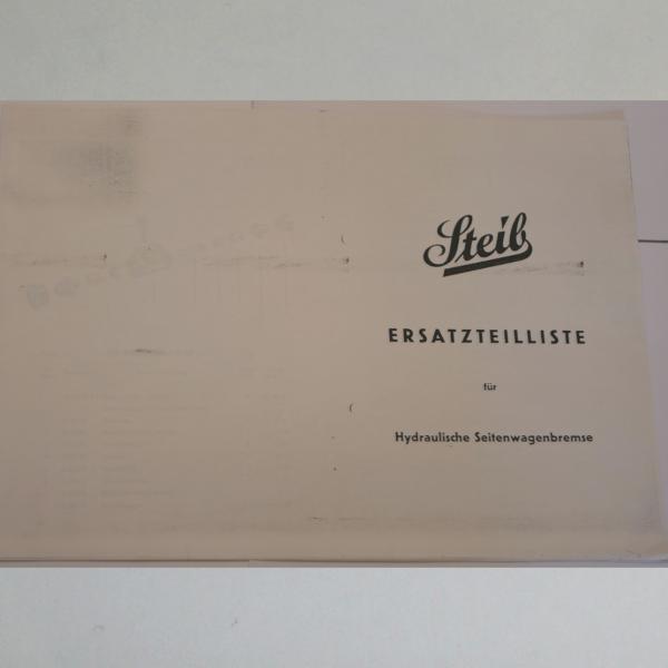 Steib - Ersatzteileliste für Hydraulische Seitenwagenbremse, Kopie