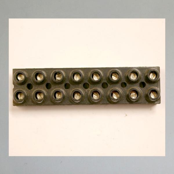 Lüsterklemme/ Kabelklemme für Leitungen, 8 Phasig---Original aus Bakelit---