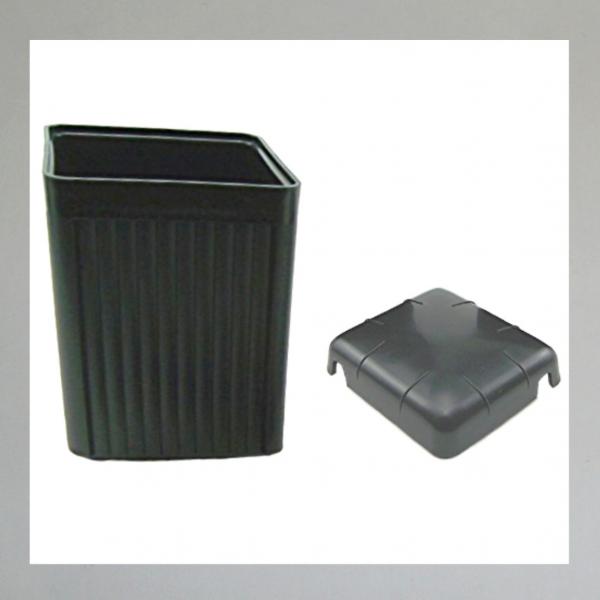 Batteriegehäuse leer, schwarzes Kunststoffgehäuse mit Deckel---Höhe 125cm---