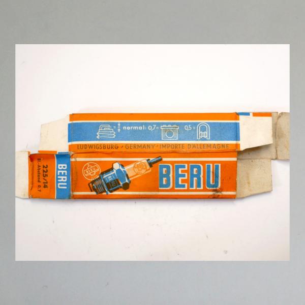 Verpackungskarton für Zündkerze Beru (Original alt) 50er/ 60er Jahre