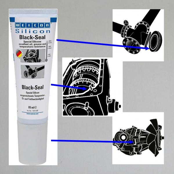 Black Seal Flüssigdichtung (Tube) von Weicon---85ml Inhalt