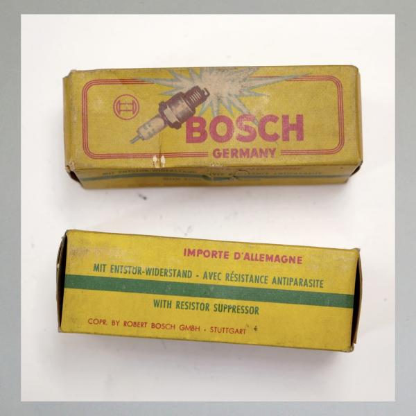Zündkerze M225RT1---M18x1,5---Wärmewert 225---Fabrikat Bosch (Original alt, OVP, NOS) 40er Jahre