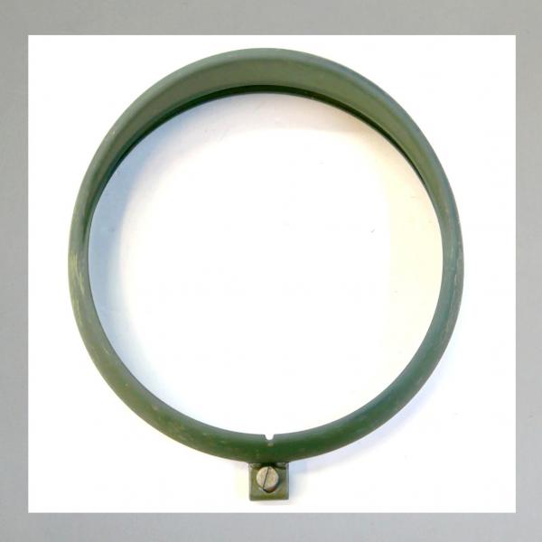 Glasring/ Scheinwerferring Bauart "Bosch", 130er Lichtaustritt---Original NEU---Nato-oliv--MESSING!---