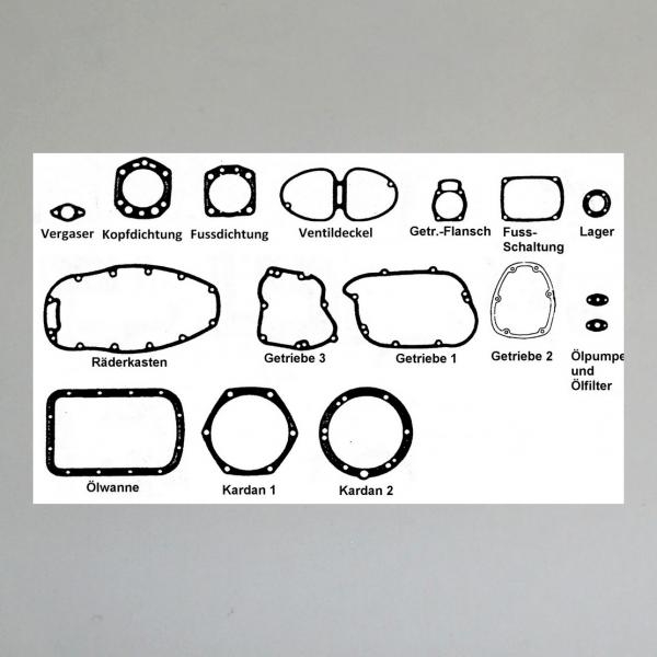 Dichtungssatz/ Motordichtungen/ Motordichtsatz für BMW R 68, R 69
