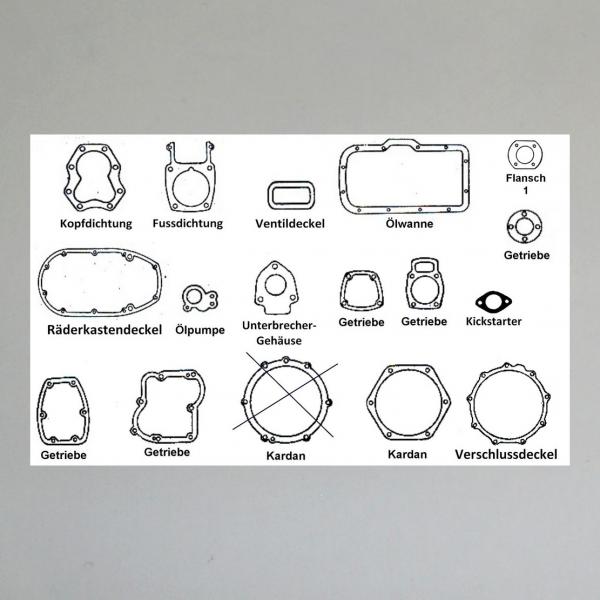 Dichtungssatz/ Motordichtungen/ Motordichtsatz für BMW R 6, R 61