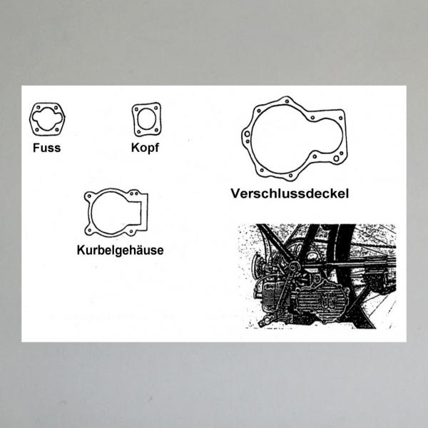 Dichtungssatz/ Motordichtungen/ Motordichtsatz für Steppke Hilfsmotor