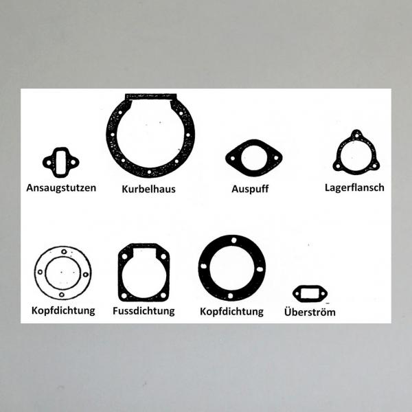 Dichtungssatz/ Motordichtungen/ Motordichtsatz für DKW Luxus 300, ext.Getriebe