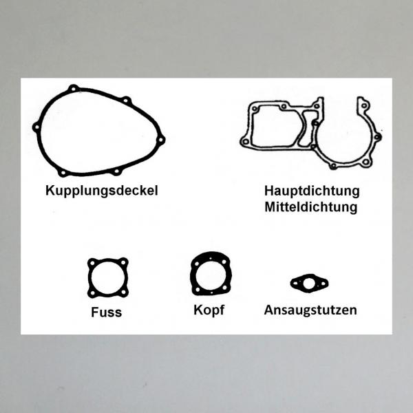 Dichtungssatz/ Motordichtungen/ Motordichtsatz für ILO FM 100, 120 Pedal