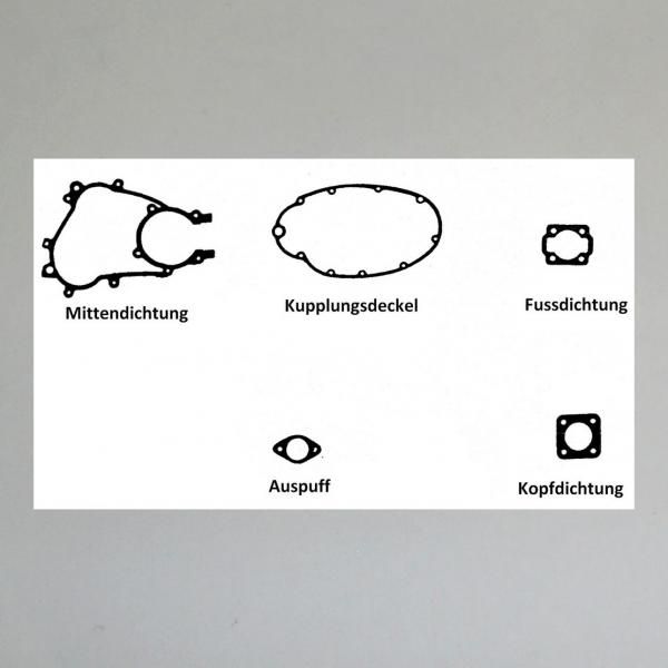 Dichtungssatz/ Motordichtungen/ Motordichtsatz für Kreidler K 50, K 51, R 50, J 50, J 51, J 51/1, J 51/R