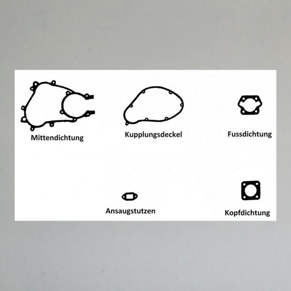 Dichtungssatz/ Motordichtungen/ Motordichtsatz für Kreidler Florett usw. frühe Modelle